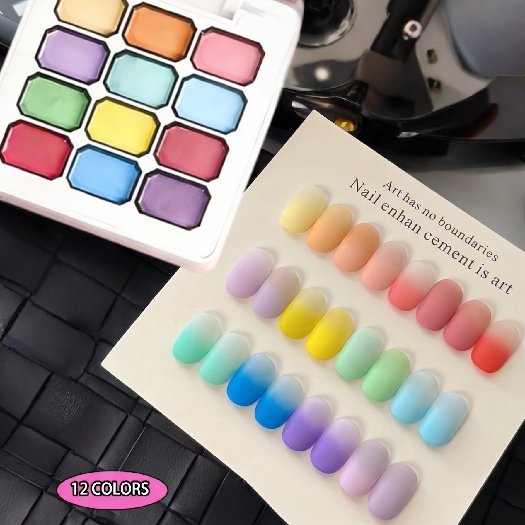 Hair Care Gel - 12-color Macaron solid gel nail polish,