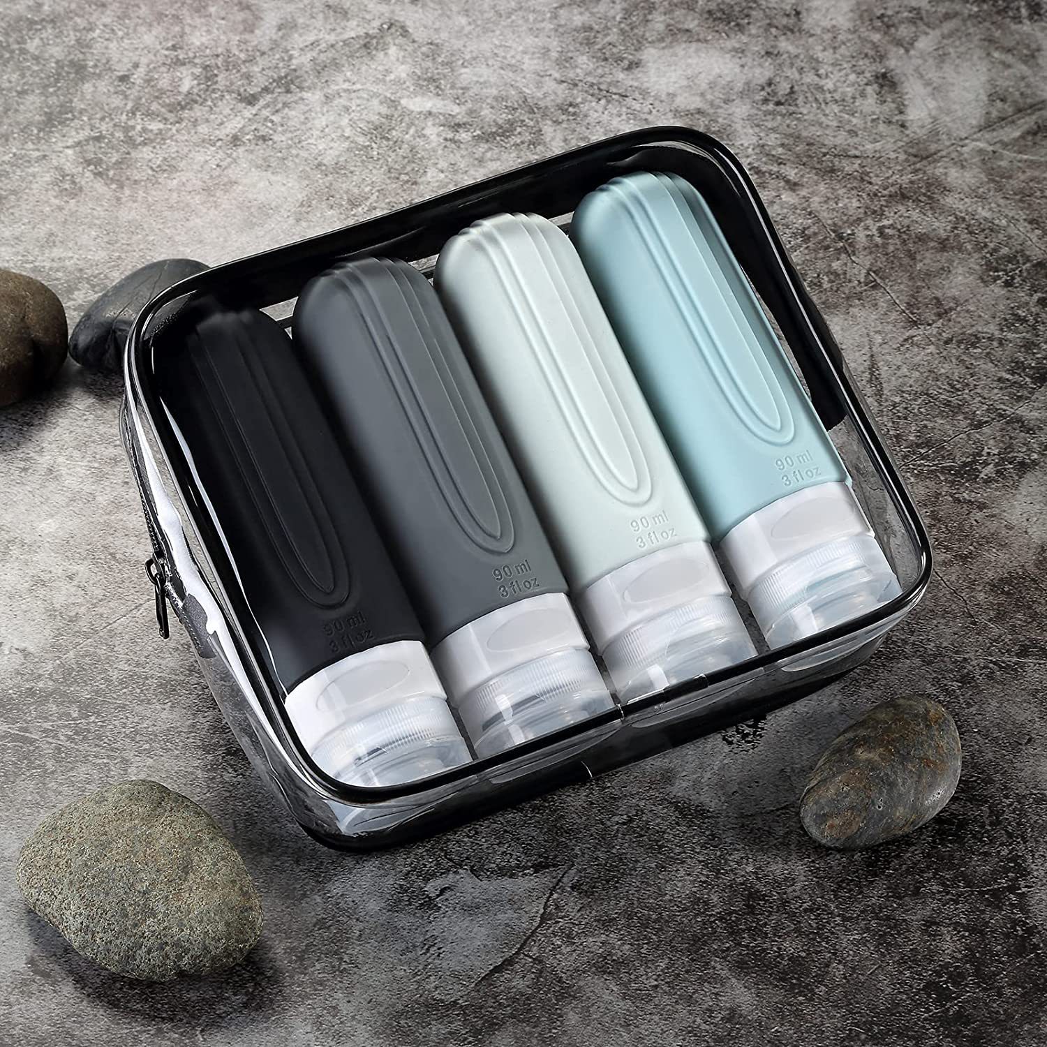 Dry Shampoo Travel - 90ml/Set Silicone Travel Cosmetics Bottles Empty