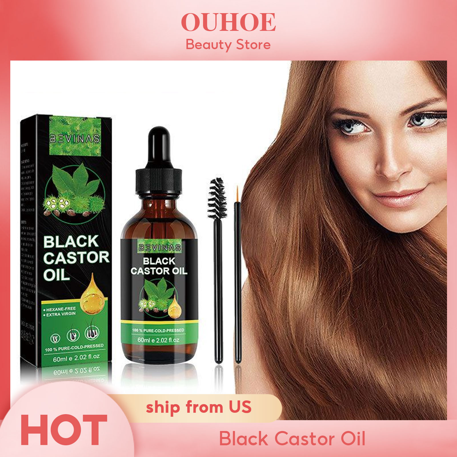 Hair Care Natur - Black Castor Oil Nourishes Hair Growth