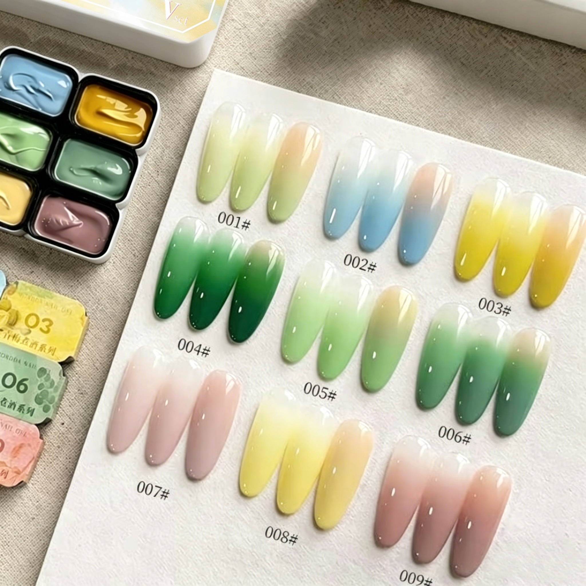 9-color solid nail polish,Bean - Hair Care Gel 评论和价格