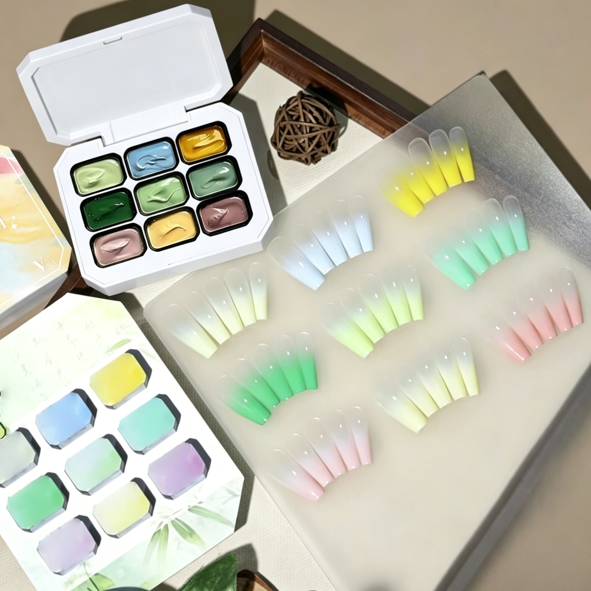 9-color solid nail polish,Bean - Hair Care Gel 评论和价格