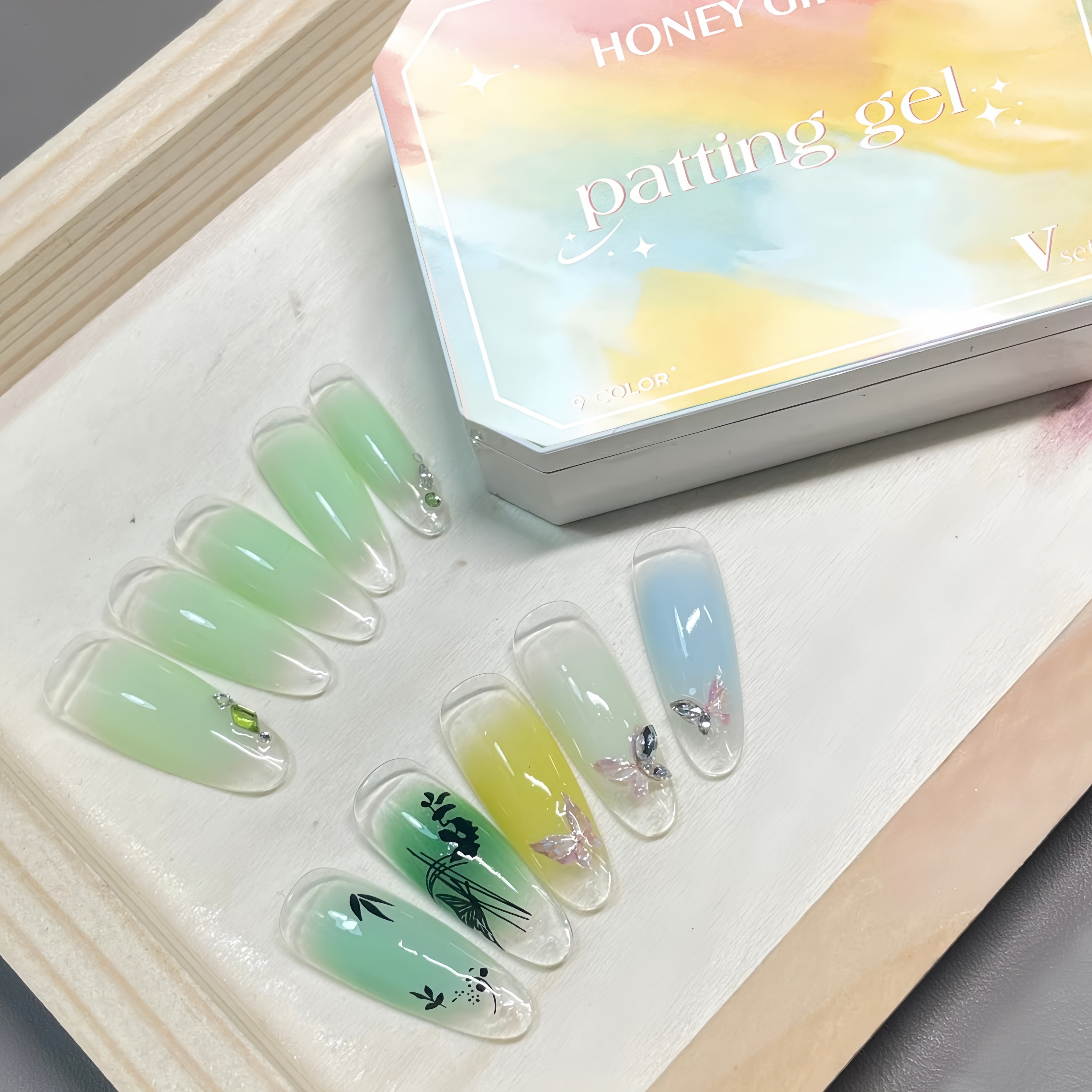 9-color solid nail polish,Bean - Hair Care Gel 评论和价格