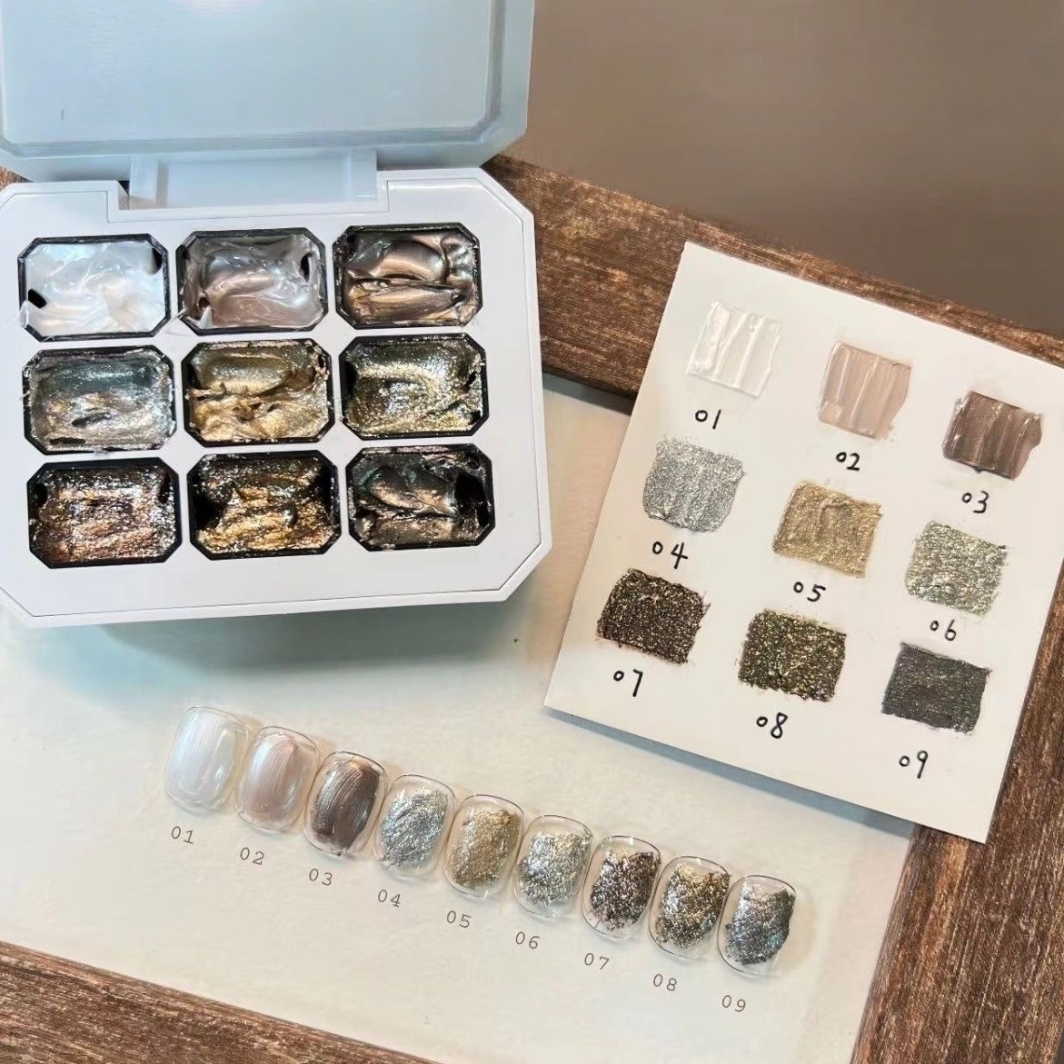 9 grid solid nail polish, meta - Hair Care Gel 评论和价格