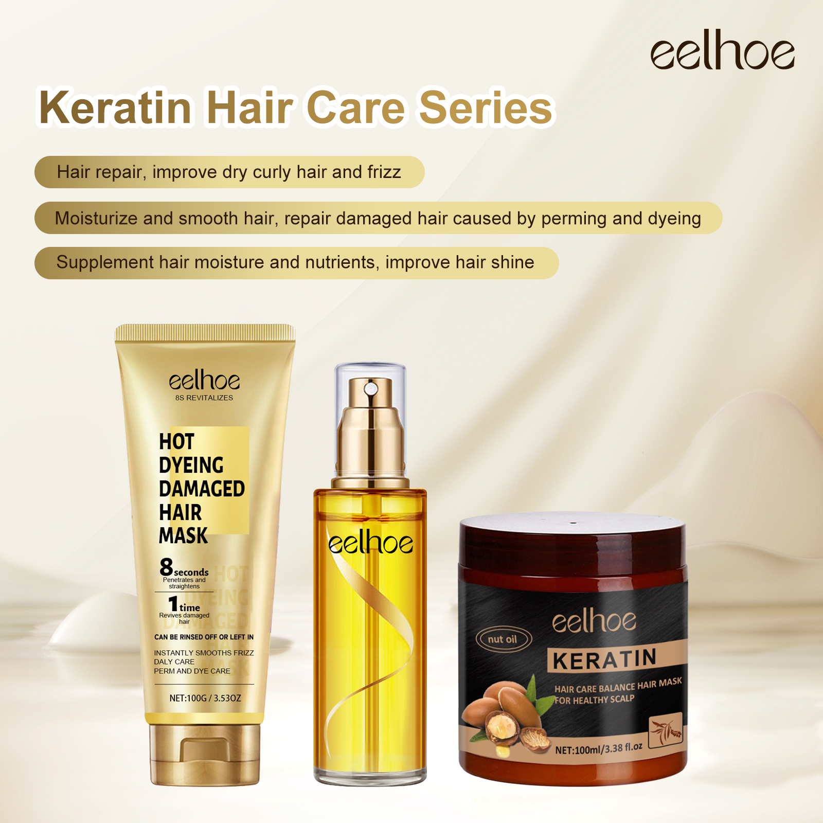 Keratin Hair Growth Care Essen - Hair Care For Curly Dry Hair 评论和价格