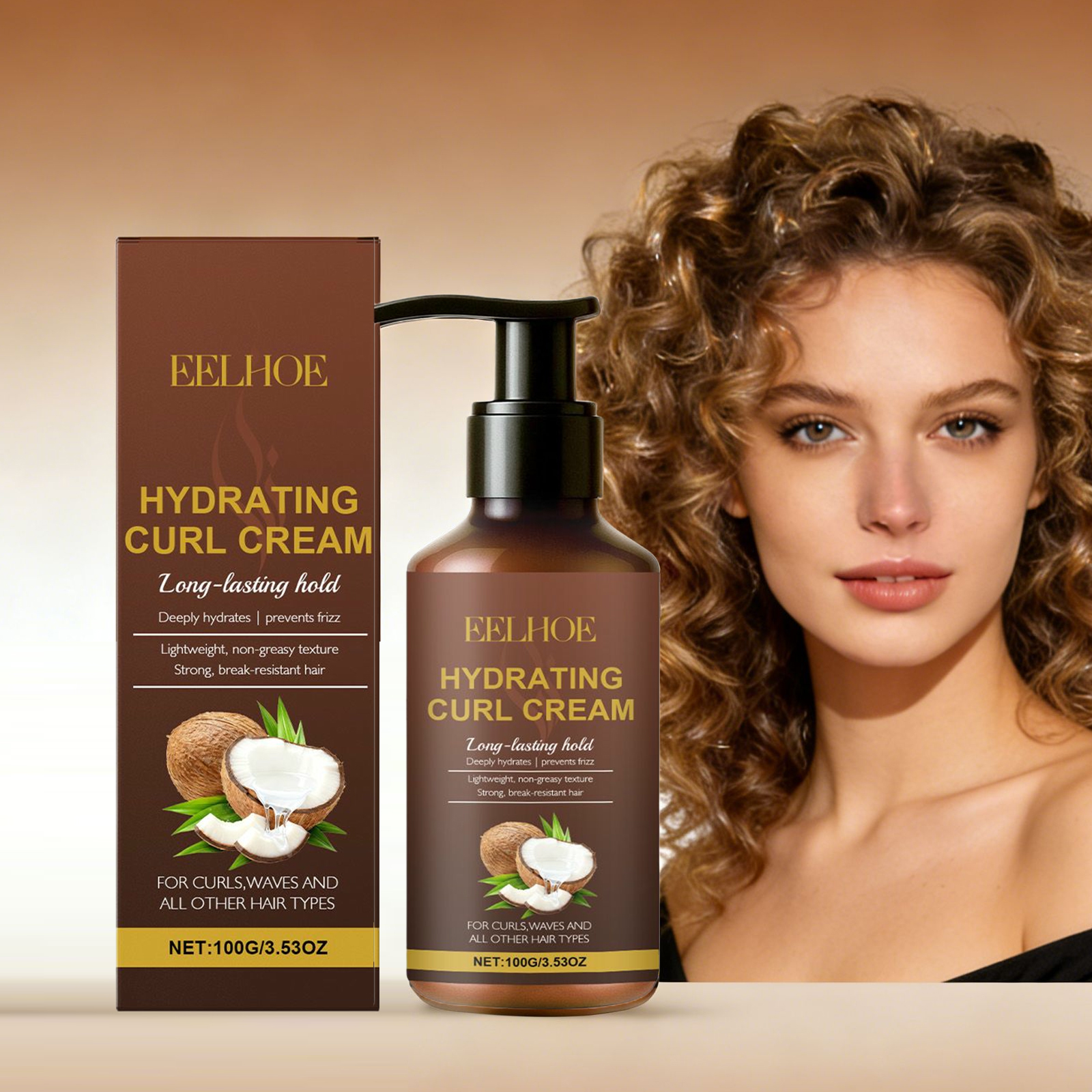 Curl Styling Cream for Wavy an - Hair Care For Curly Dry Hair 评论和价格
