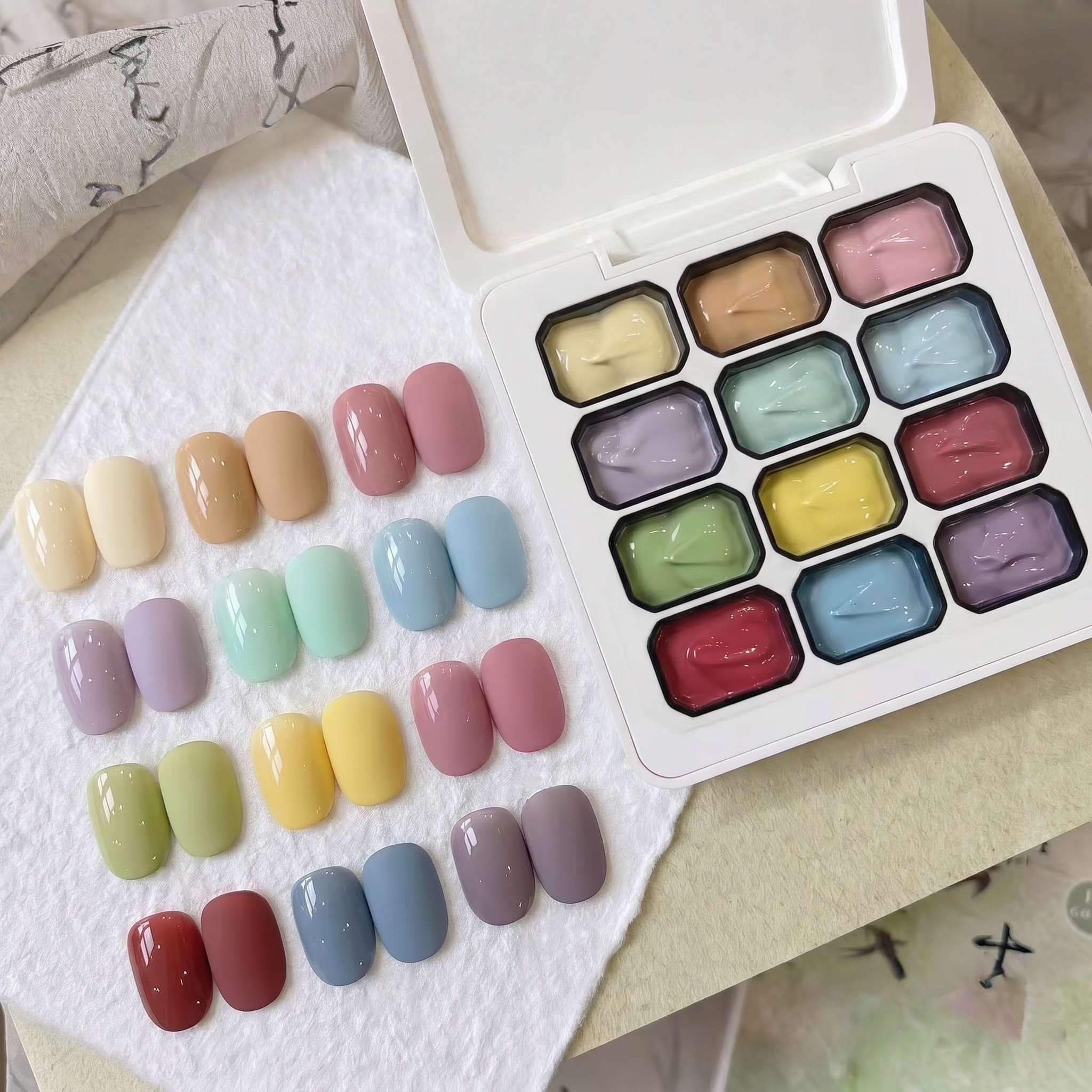 12-color Macaron solid gel nai - Hair Care Gel 评论和价格