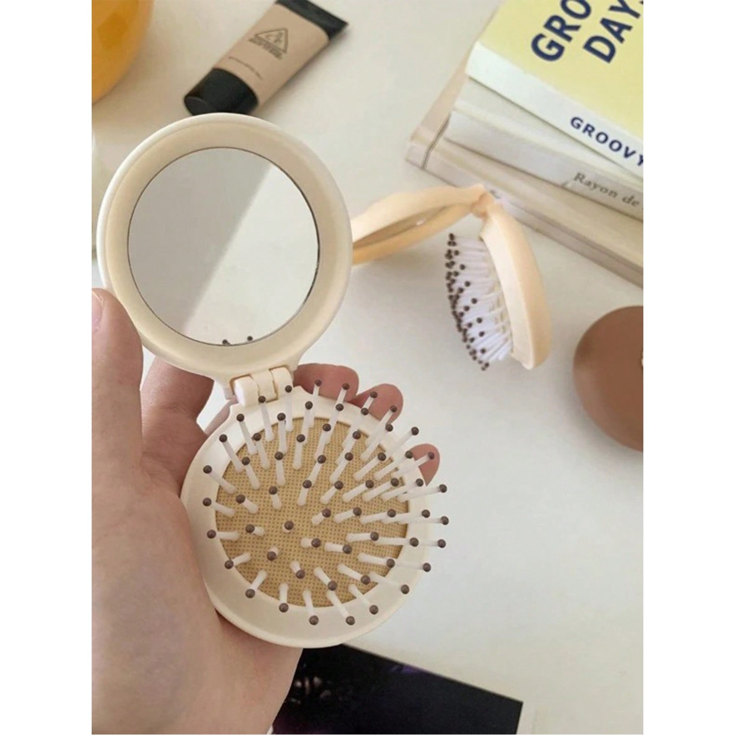 1pc Hollow Hair Brush, Profess - Hair Care For Curly Dry Hair 评论和价格