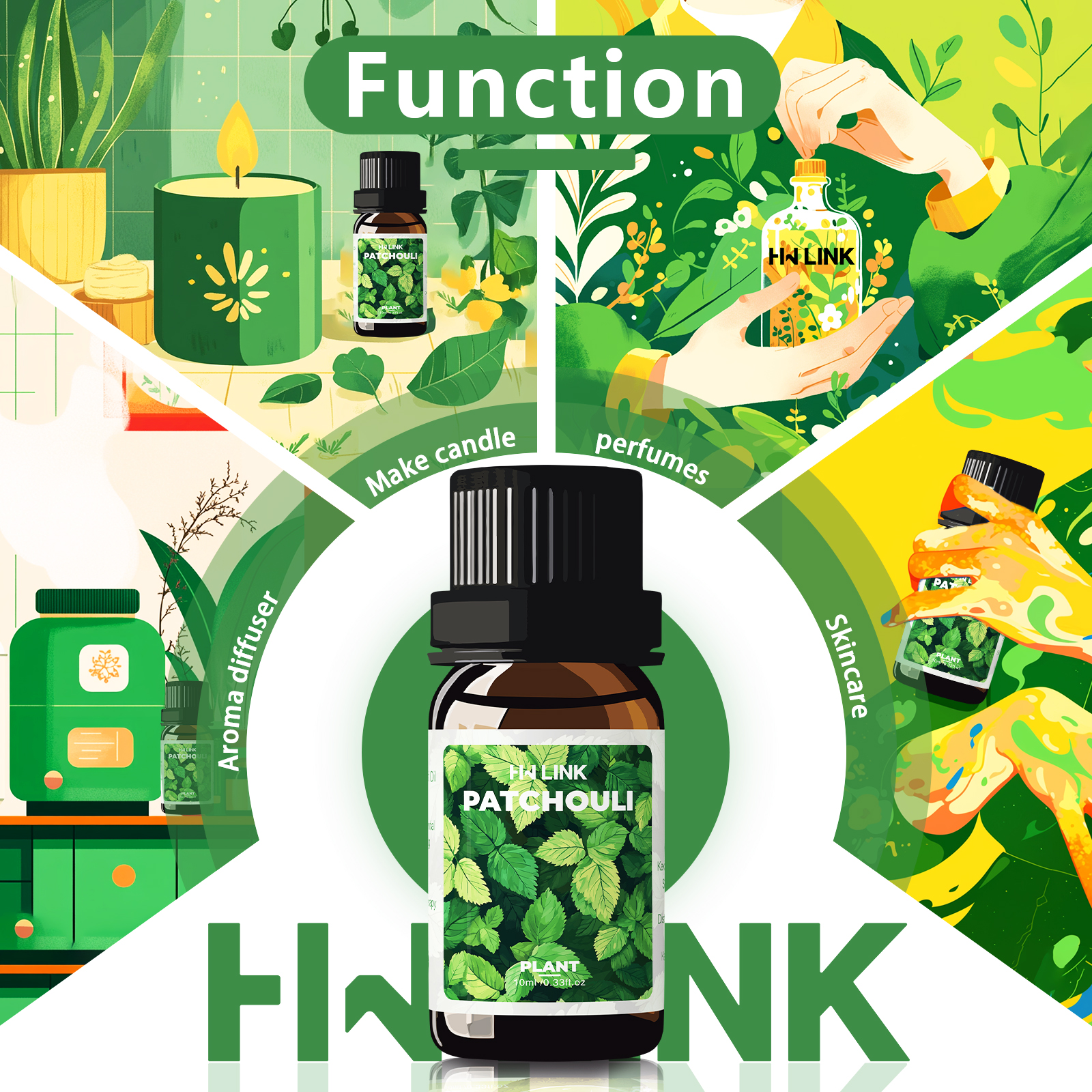 10ml Patchouli Essential Oils  - Hair Care Natur 评论和价格