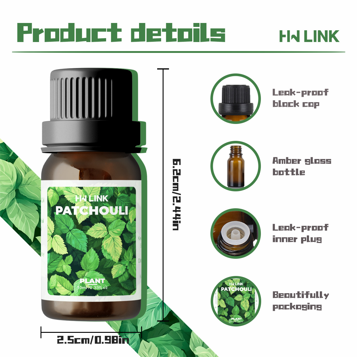 10ml Patchouli Essential Oils  - Hair Care Natur 评论和价格