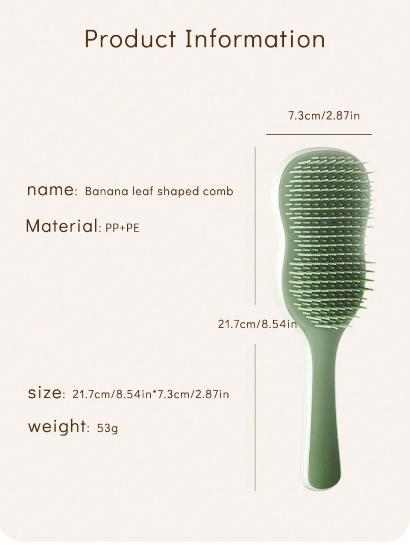 1pc Natural Smooth Hair Brush, - Hair Care For Curly Dry Hair 评论和价格