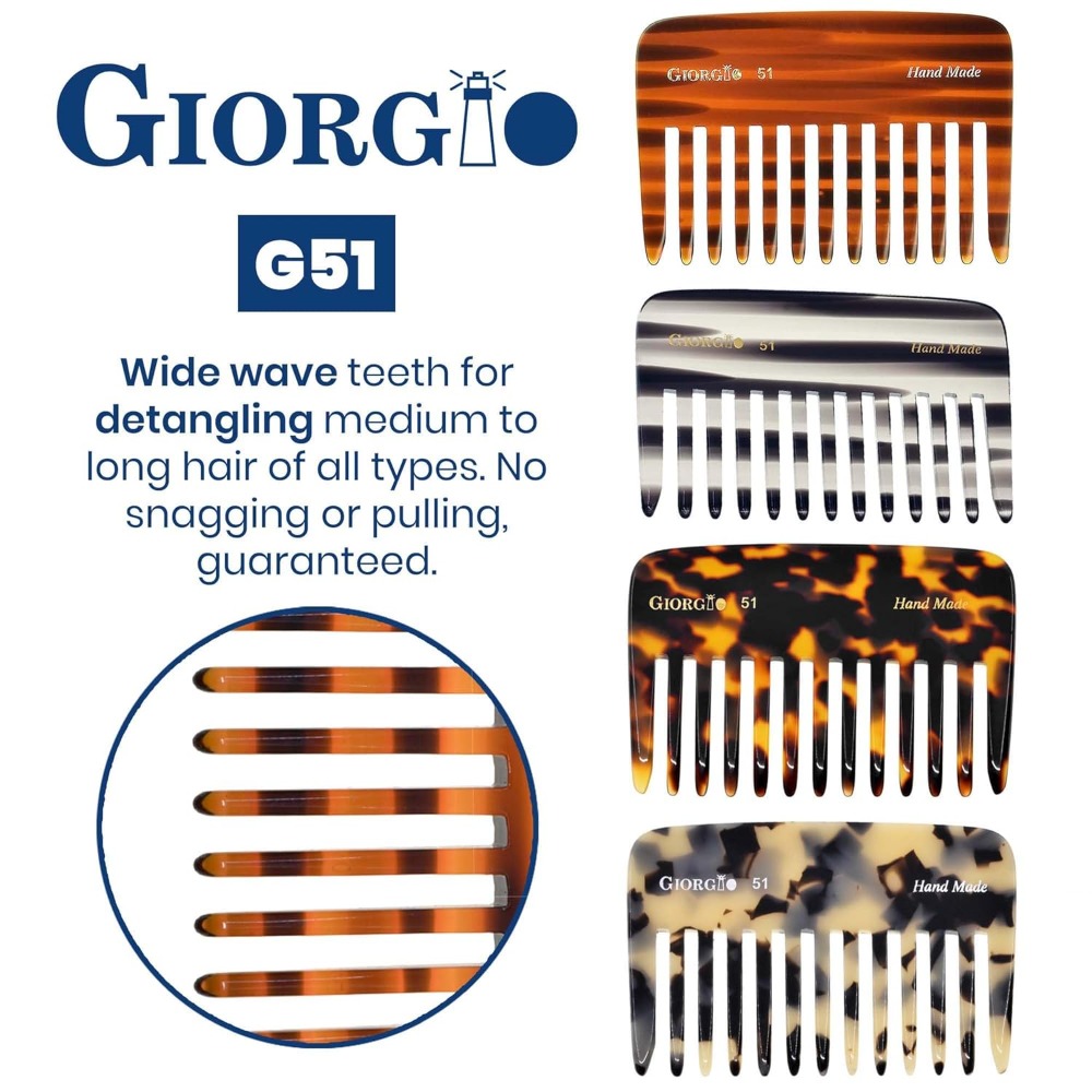 G51 Wide Tooth Detangling Comb - Hair Care For Curly Dry Hair 评论和价格
