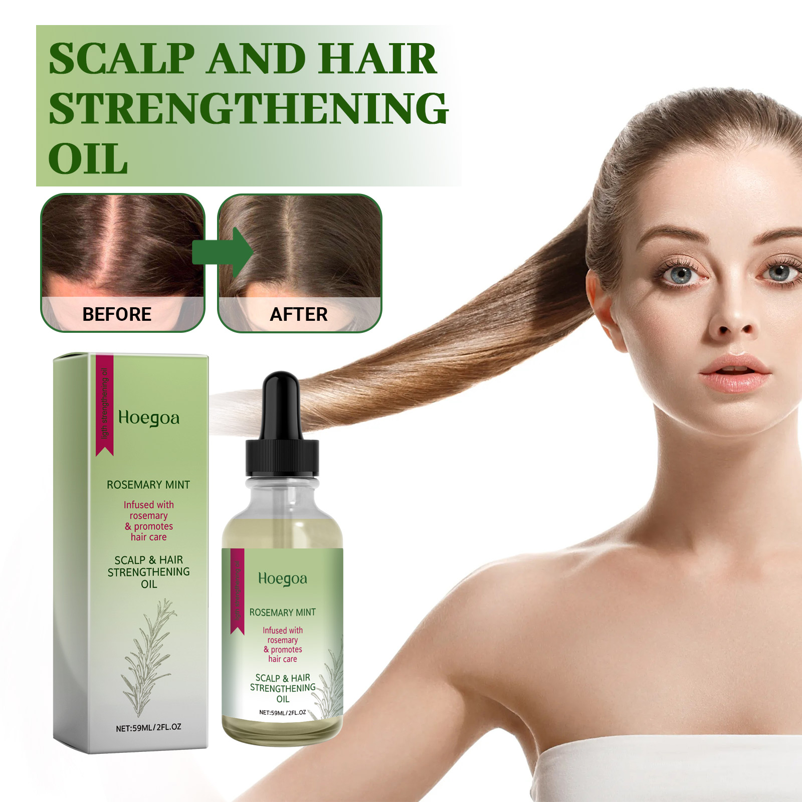 Hoegoa Rosemary Hair Repair Oi - Hair Care For Curly Dry Hair 评论和价格