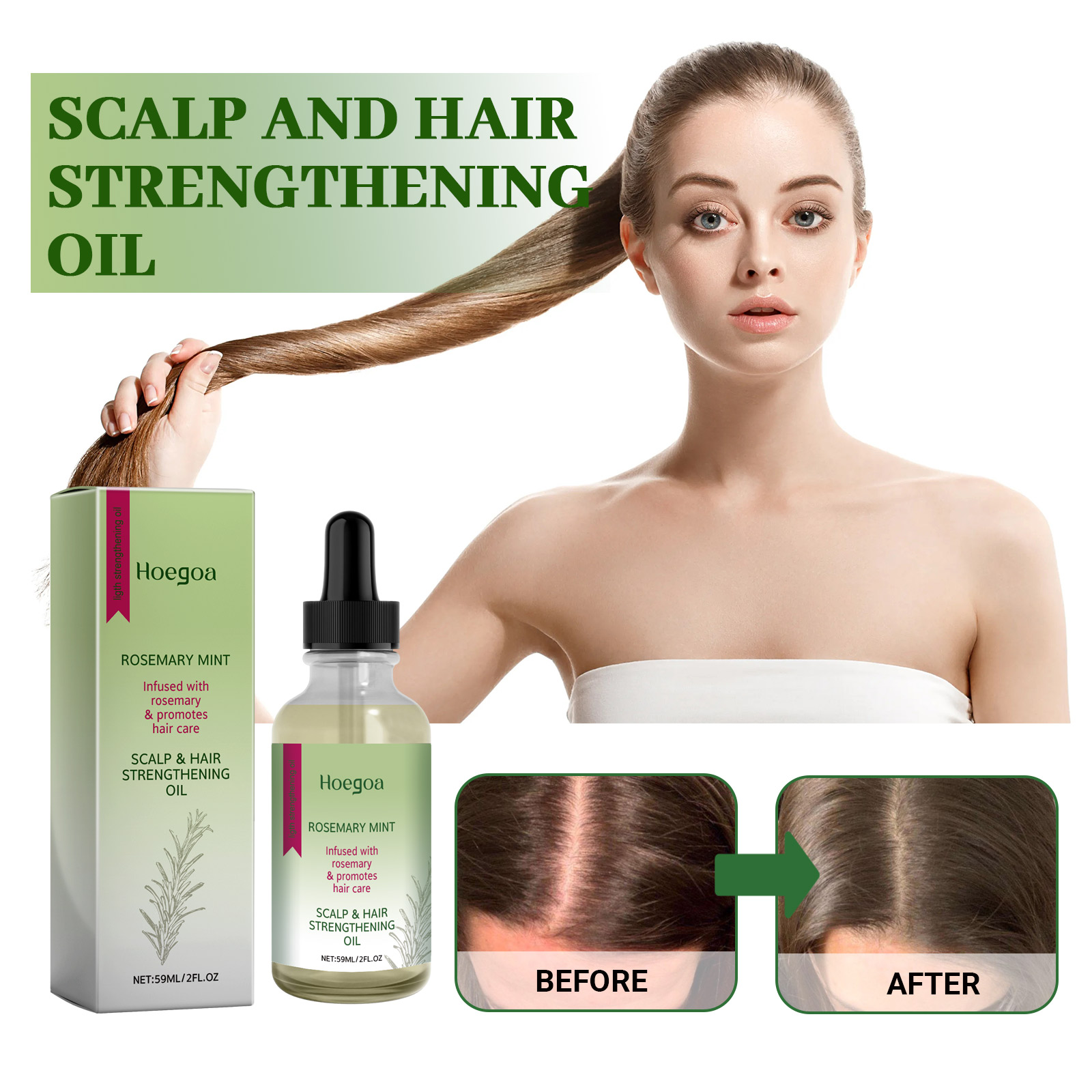 Hoegoa Rosemary Hair Repair Oi - Hair Care For Curly Dry Hair 评论和价格