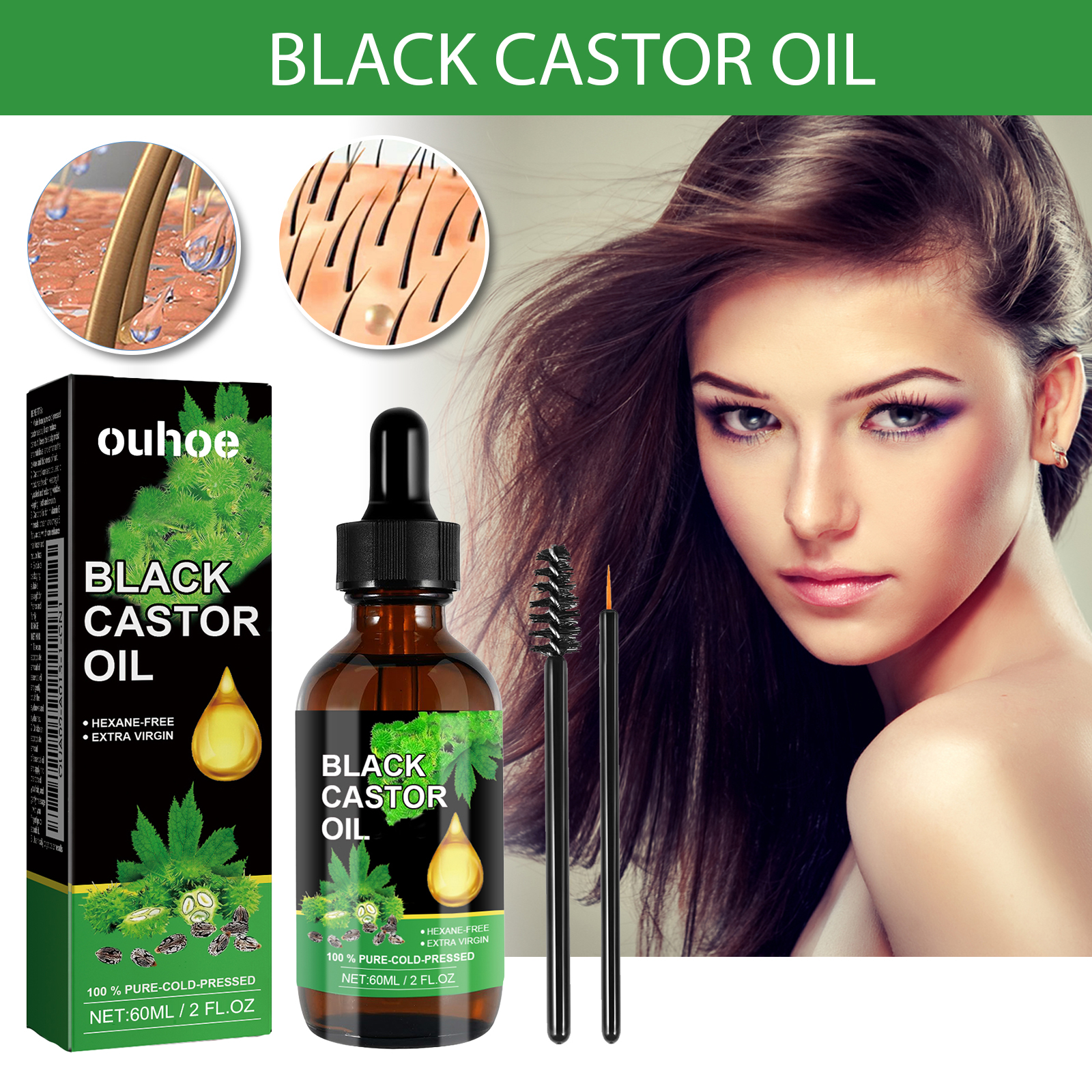 Black Castor Oil Nourishes Hai - Hair Care Natur 评论和价格