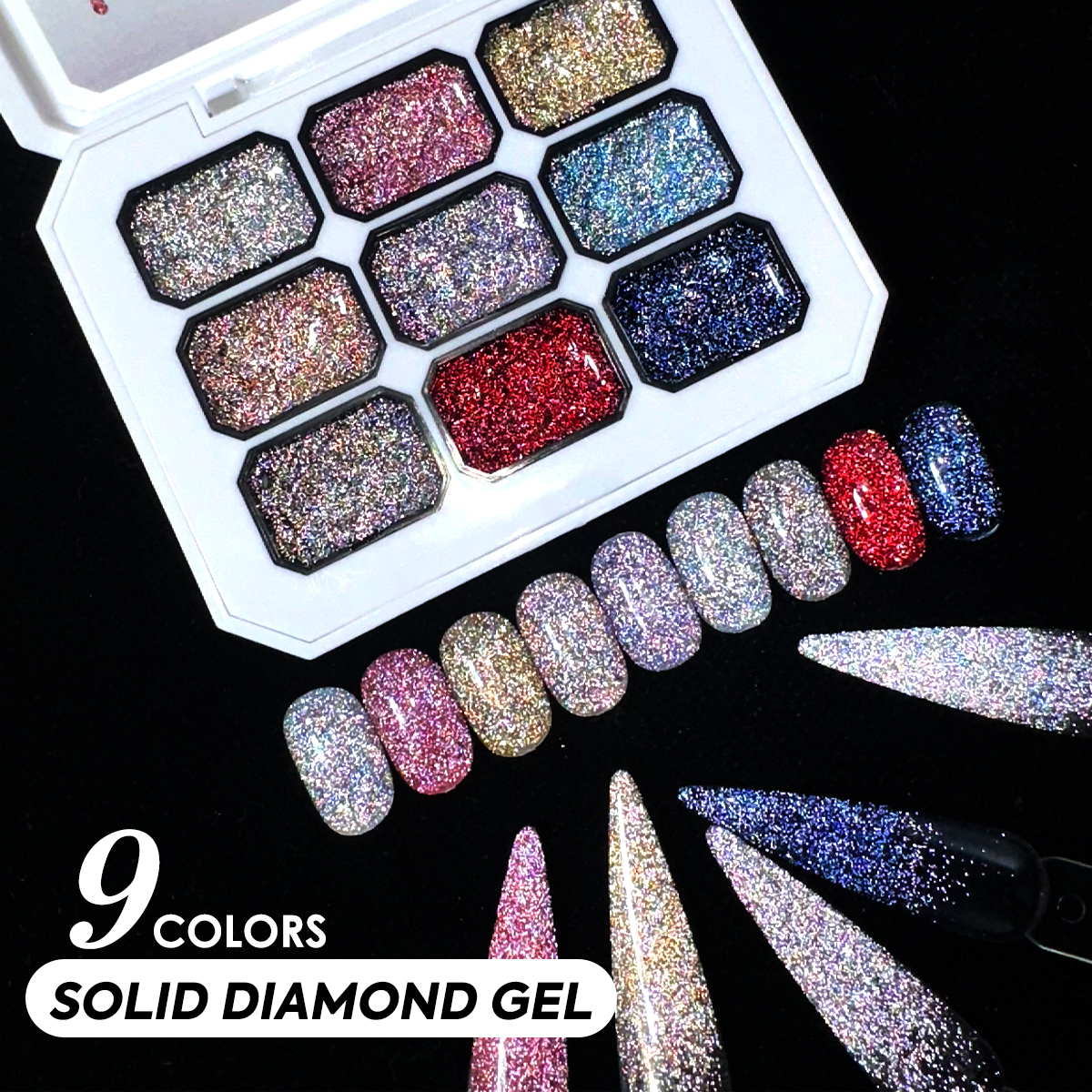 9 color shiny gel nail polish, - Hair Care Gel 评论和价格