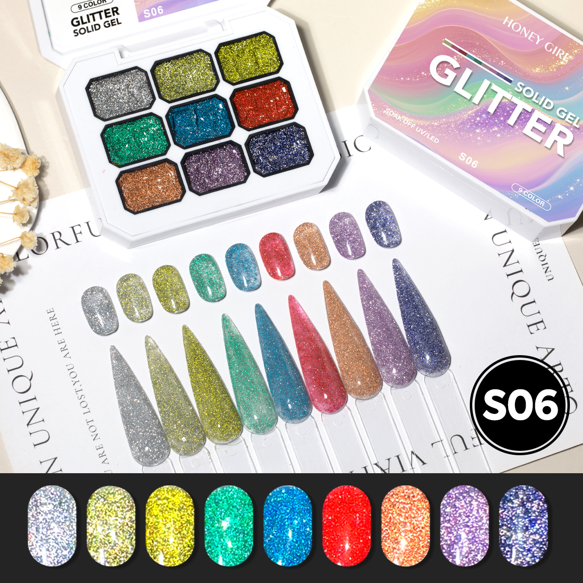 9 color shiny gel nail polish, - Hair Care Gel 评论和价格