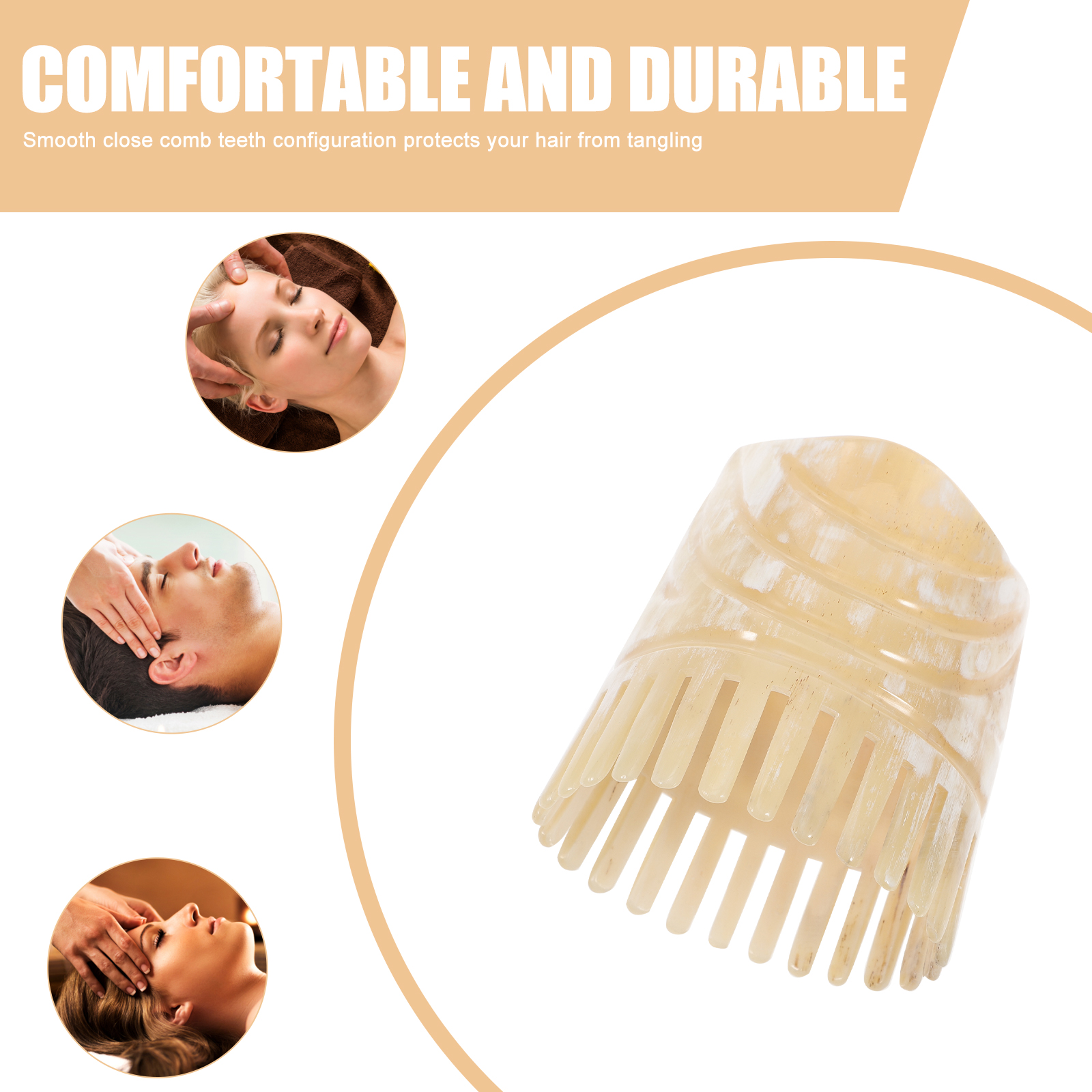 Portable Oxhorn Haircomb With  - Hair Care Tips 评论和价格