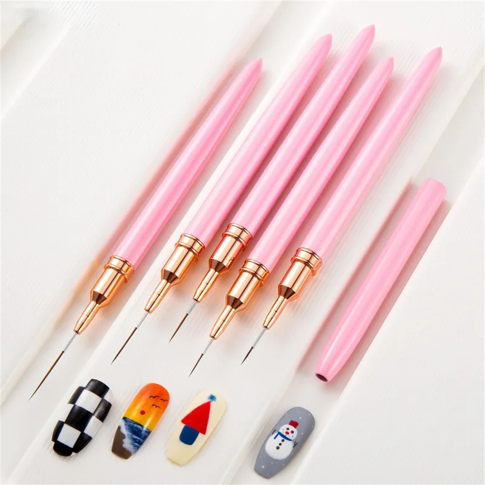 5pc/1set Nail Art Liner Brushe - Hair Care Gel 评论和价格