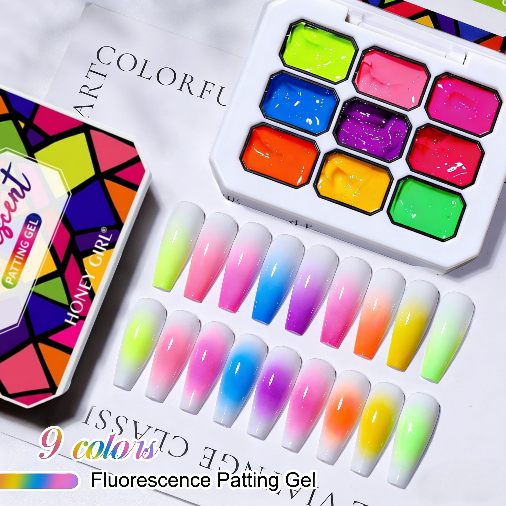9-color solid nail polish ，pat - Hair Care Gel 评论和价格