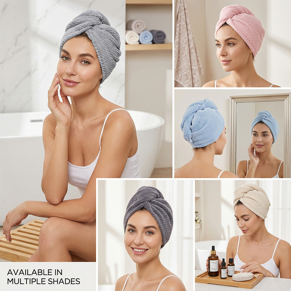 4Pack  Microfiber Hair Drying  - Hair Care For Curly Dry Hair 评论和价格