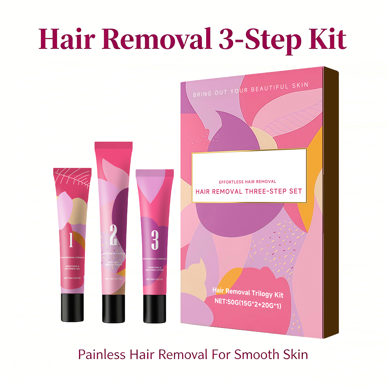Facial Hair Removal 3-Step Set - Hair Care Step 评论和价格