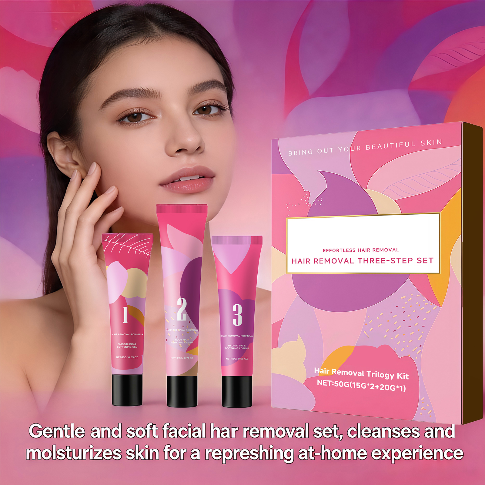 Facial Hair Removal 3-Step Set - Hair Care Step 评论和价格