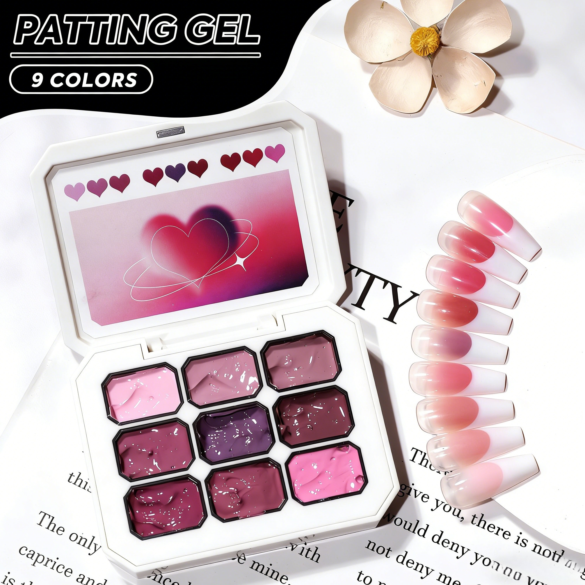 9-color pink solid nail polish - Hair Care Gel 评论和价格